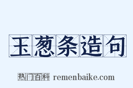 玉葱条造句是什么意思的图片